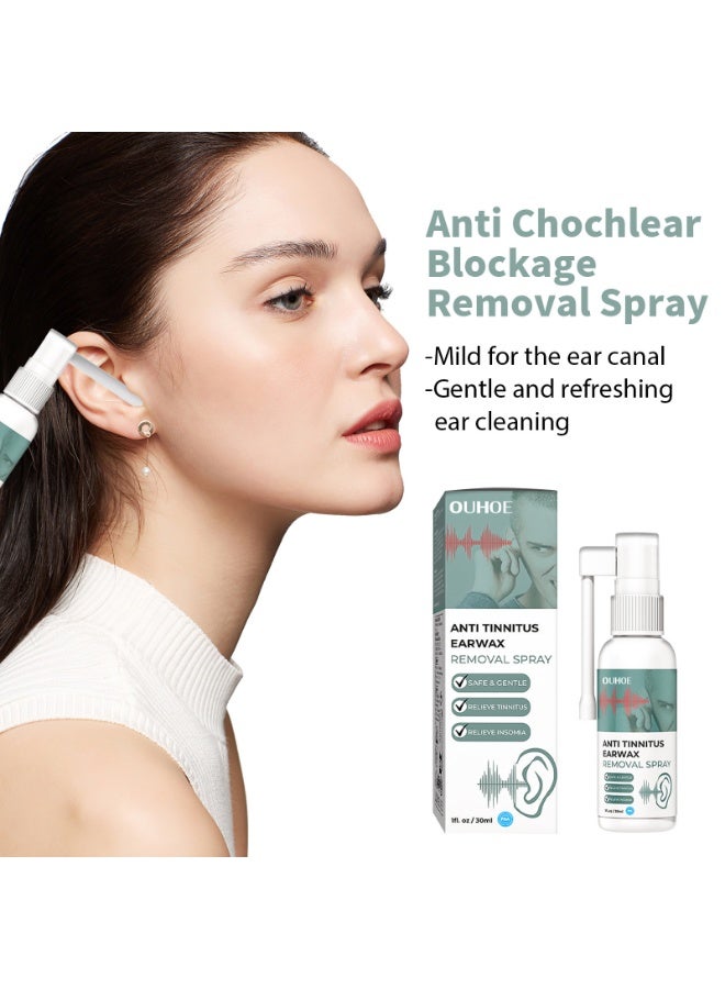 OUHOE Gentle Earwax Cleansing Spray | Relieves Ear Congestion | Improves Sleep | Safe and Portable Ear Care for Tinnitus and Earwax Cleansing (30ml*3) - Image 5